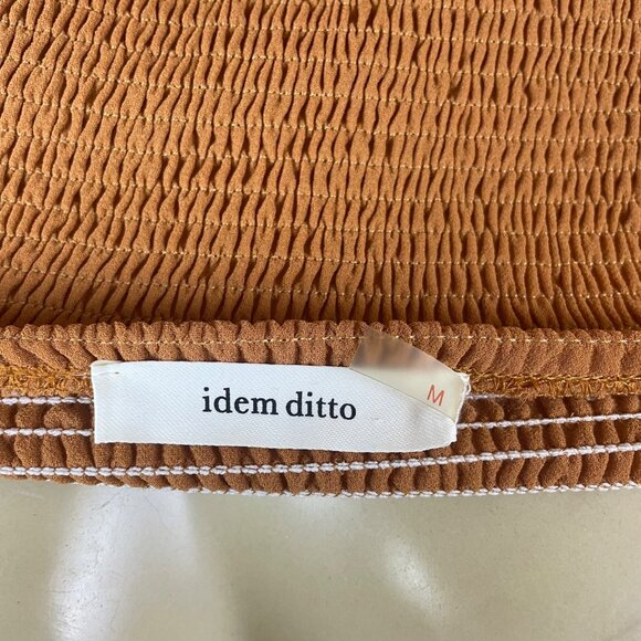 Idem Ditto Women’s Orange Polyester Ruched Long Sleeve Crop Top Size M - Picture 6 of 8